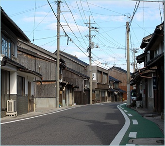 日本の下町　赤碕の旧道